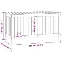 vidaXL Dynbox svart 115x49x60 cm massiv furu - Bild 10