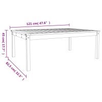 vidaXL Trädgårdsbord 121x82,5x45 cm massivt douglasträ - Bild 8