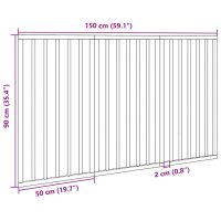 vidaXL Hundgrind hopfällbar 3 paneler vit 150 cm poppel - Bild 9