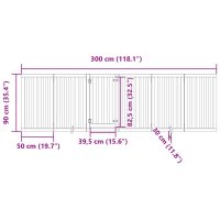 vidaXL Hundgrind med dörr vikbar 6 paneler 300 cm poppel - Bild 11