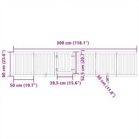 vidaXL Hundgrind med dörr vikbar 6 paneler vit 300 cm poppel - Bild 11