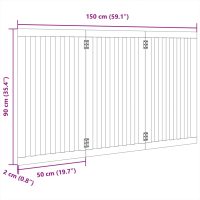 vidaXL Hundgrind hopfällbar 3 paneler vit 150 cm poppel - Bild 9