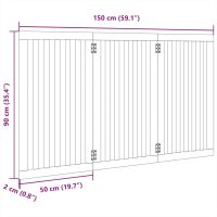 vidaXL Hundgrind hopfällbar 3 paneler svart 150 cm poppel - Bild 9