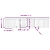 vidaXL Hundgrind med dörr vikbar 6 paneler brun 300 cm poppel - Bild 11