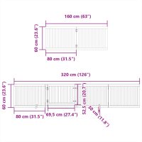 vidaXL Hundgrind med dörr vikbar 8 paneler 640 cm poppel - Bild 11