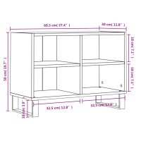 vidaXL Tv-bänk brun ek 69,5x30x50 cm konstruerat trä - Bild 9