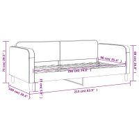 vidaXL Dagbädd svart 90x190 cm tyg - Bild 8