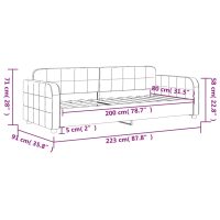 vidaXL Dagbädd svart 80x200 cm sammet - Bild 8