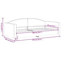 vidaXL Dagbädd gräddvit 90x200 cm tyg - Bild 8