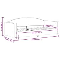 vidaXL Dagbädd svart 90x190 cm tyg - Bild 8