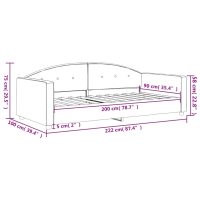 vidaXL Dagbädd blå 90x200 cm sammet - Bild 8