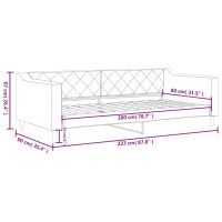 vidaXL Dagbädd svart 80x200 cm tyg - Bild 8