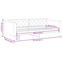 vidaXL Dagbädd svart 90x190 cm tyg - Bild 8