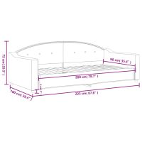 vidaXL Dagbädd ljusgrå 90x200 cm tyg - Bild 8