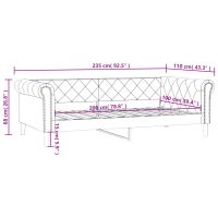 vidaXL Dagbädd gräddvit 100x200 cm konstläder - Bild 8