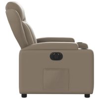 vidaXL Elektrisk reclinerfåtölj cappuccino konstläder - Bild 9