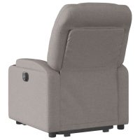 vidaXL Reclinerfåtölj med uppresningshjälp taupe tyg - Bild 4