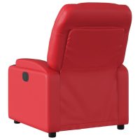 vidaXL Elektrisk reclinerfåtölj röd konstläder - Bild 4