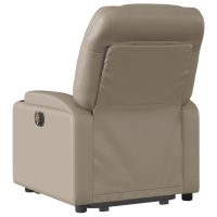 vidaXL Reclinerfåtölj med uppresningshjälp cappuccino konstläder - Bild 4