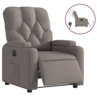 vidaXL Elektrisk reclinerfåtölj taupe tyg - Bild 2