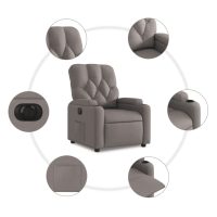 vidaXL Elektrisk reclinerfåtölj taupe tyg - Bild 7