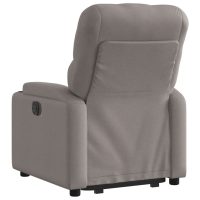 vidaXL Elektrisk reclinerfåtölj med uppresningshjälp taupe tyg - Bild 4