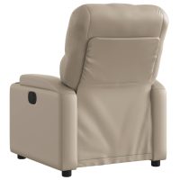 vidaXL Elektrisk reclinerfåtölj cappuccino konstläder - Bild 4