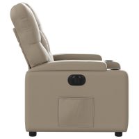 vidaXL Elektrisk reclinerfåtölj cappuccino konstläder - Bild 9