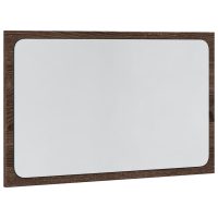 vidaXL Badrumsspegel med LED brun ek 60x8,5x38 cm konstruerat trä - Bild 3