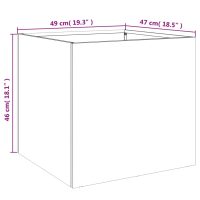 vidaXL Odlingslådor 2 st vit 49x47x46 cm kallvalsat stål - Bild 10