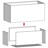 vidaXL Odlingslåda vit 62x30x29 cm stål - Bild 11