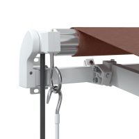 vidaXL Markis automatiskt infällbar med LED brun 500x350 cm - Bild 7