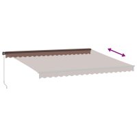 vidaXL Markis manuellt infällbar med LEDs 450x300 cm brun - Bild 6