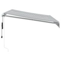 vidaXL Markis automatiskt infällbar med LEDs antracit&vit 300x250 cm - Bild 5