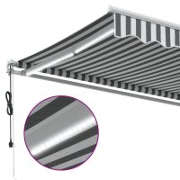 vidaXL Markis automatiskt infällbar med LEDs antracit&vit 300x250 cm - Bild 9