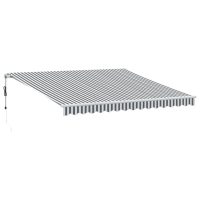 vidaXL Markis automatiskt infällbar med LEDs antracit&vit 400x300 cm - Bild 2