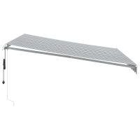 vidaXL Markis automatiskt infällbar med LEDs antracit&vit 400x300 cm - Bild 5