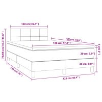 vidaXL Ramsäng med madrass blå 120x190 cm tyg - Bild 9