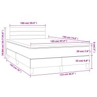 vidaXL Ramsäng med madrass blå 120x190 cm tyg - Bild 9