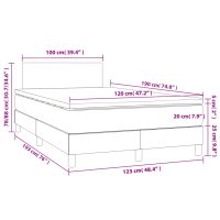 vidaXL Ramsäng med madrass blå 120x190 cm tyg - Bild 9