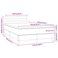 vidaXL Ramsäng med madrass blå 120x190 cm tyg - Bild 9