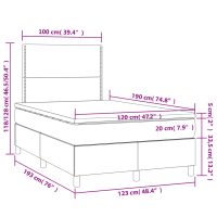 vidaXL Ramsäng med madrass blå 120x190 cm tyg - Bild 9