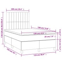 vidaXL Ramsäng med madrass blå 120x190 cm tyg - Bild 9