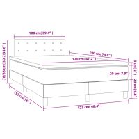 vidaXL Ramsäng med madrass & LED ljusgrå 120x190 cm tyg - Bild 11