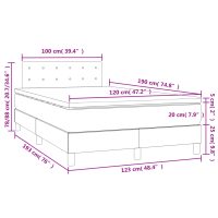 vidaXL Ramsäng med madrass & LED ljusgrå 120x190 cm tyg - Bild 11