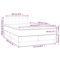 vidaXL Ramsäng med madrass & LED blå 120x190 cm tyg - Bild 11