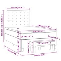 vidaXL Ramsäng med madrass blå 120x190 cm tyg - Bild 10