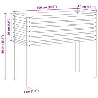 vidaXL Trädgårdskruka grön 100x41x90 cm stål - Bild 8