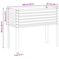 vidaXL Trädgårdskruka antracit 100x41x90 cm stål - Bild 8