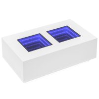 vidaXL Soffbord med Infinity LEDs vit 116x69x40 cm - Bild 3